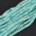 thumbnail image 1 of 1Strand Faceted Rondelle Natural Amazonite Bead Strands 3x2mm Hole: 0.8mm 163pcs/strand 15.5 inch, 1 of 2