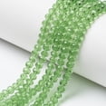 thumbnail image 1 of 1Strand Glass Beads Strands Faceted Rondelle Lime 6x5mm Hole: 1mm about 85~88pcs/strand 16.1~16.5 inch(41~42cm), 1 of 2