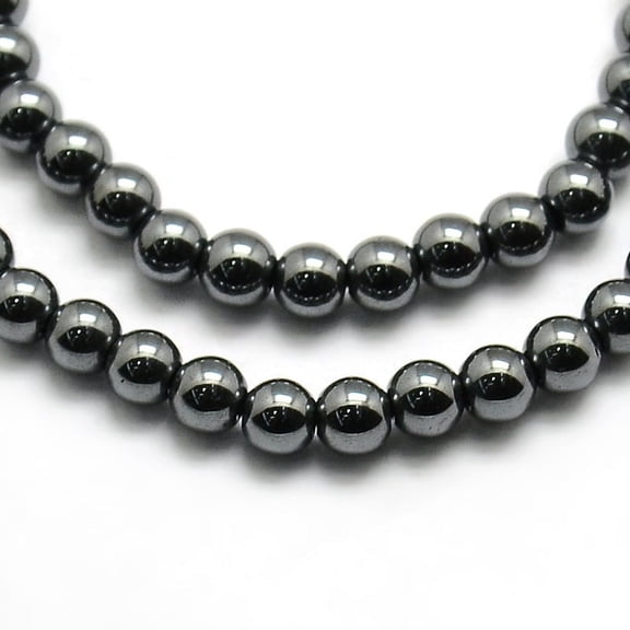 1Strand Grade AAA Magnetic Hematite Round Bead Strands 6mm Hole: 0.8mm about 66~70pcs/strand 16 inch