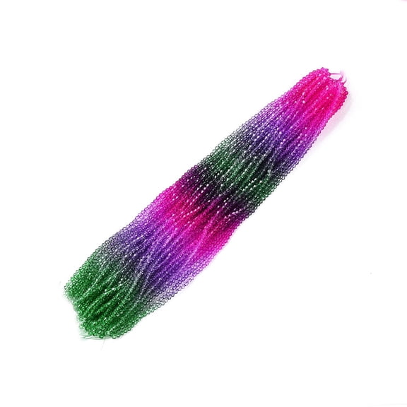 1Strand Gradient Color Baking Painted Glass Bead Strands Faceted Bicone Colorful 2.9~3.3x2.5mm Hole: 0.8mm about 146~150pcs/strand
