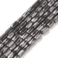 thumbnail image 1 of 1Strand Magnetic Synthetic Hematite Beads Strands Eighteen Facets Tube Black about 5mm in diameter 8mm long about 50pcs/strand hole: about 1mm 16 inch, 1 of 3