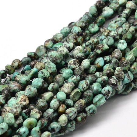 1Strand Natural African Turquoise(Jasper) Nuggets Beads Strands Tumbled Stone 5~10x6~7x3~7mm hole: 1mm 14.9 inch~15.7 inch DIY