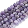 thumbnail image 1 of 1Strand Natural Amethyst Beads Strands Frosted Round 8mm Hole: 1mm about 50pcs/strand 15.35 inch(39cm), 1 of 3
