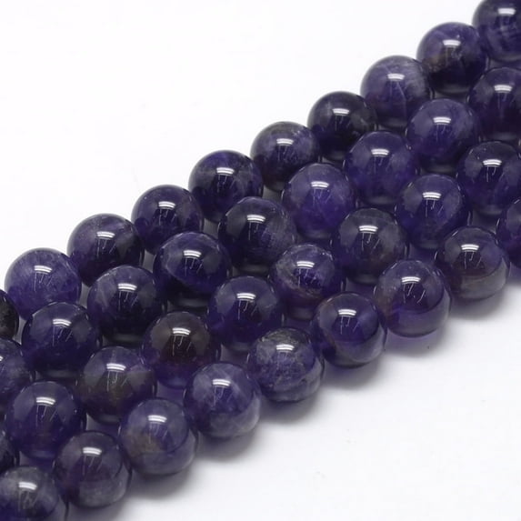 1Strand Natural Amethyst Beads Strands Grade A Round 6~7mm Hole: 1mm about 60~67pcs/strand 15.7 inch