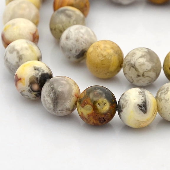1Strand Natural Crazy Lace Agate Round Beads Strands 8mm Hole: 1mm about 44pcs/strand 15 inch
