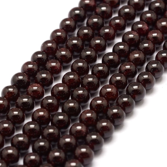 1Strand Natural Garnet Bead Strands Round 6mm Hole: 1mm 63pcs/strand 15.3 inch