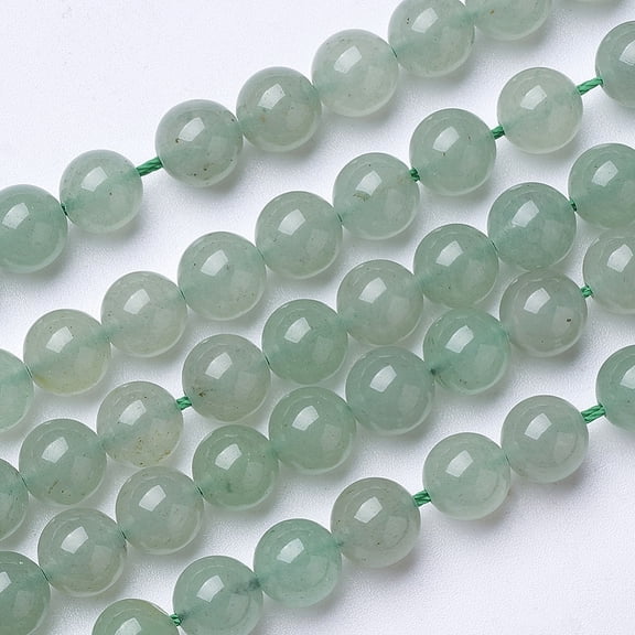 1Strand Natural Green Aventurine Beads Strands Round 10mm Hole: 1.2mm 38pcs/strand 15.35 inch DIY
