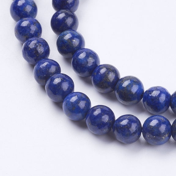 1Strand Natural Lapis Lazuli(Filled Color Glue) Beads Strands Grade AA Round 6mm Hole: 0.5mm 66pcs/strand 15.3 inch
