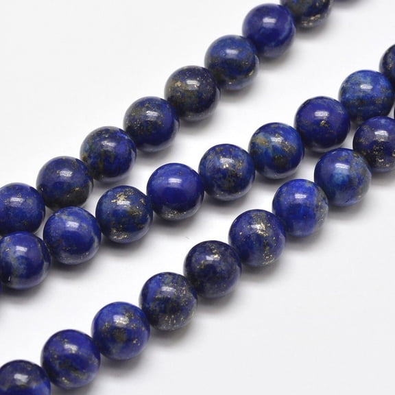 1Strand Natural Lapis Lazuli Round Bead Strands 8mm Hole: 1mm 45~47pcs/strand 15 inch