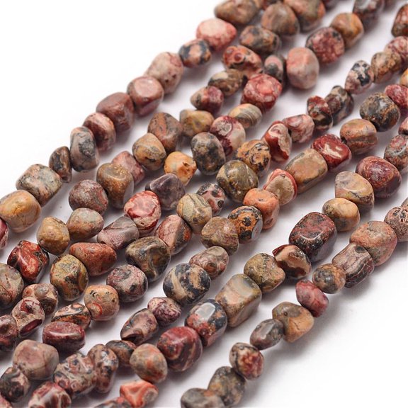 1Strand Natural Leopard Skin Jasper Beads Strands Nuggets 3~5x3~5x3~8mm Hole: 1mm about 85~90pcs/strand 15.7 inch(40cm)