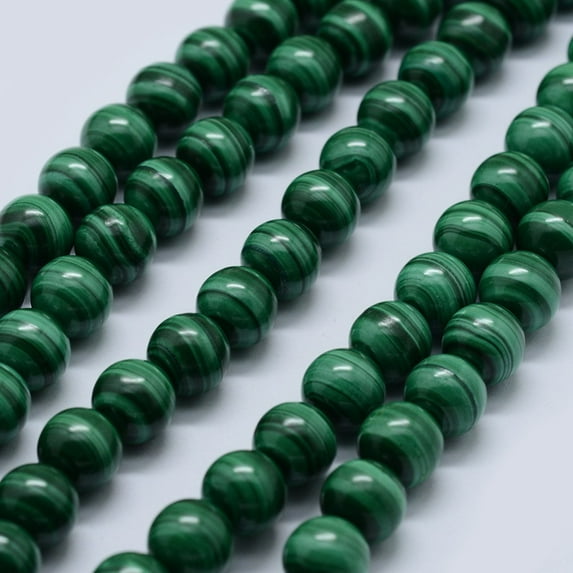 1Strand Natural Malachite Beads Strands Grade AA Round 8mm Hole: 0.7mm about 48pcs/strand 15.5 inch(39.5cm)