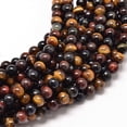 thumbnail image 1 of 1Strand Natural Mixed Tiger Eye Round Bead Strands 6mm Hole: 1mm about 62pcs/strand 38cm, 1 of 2