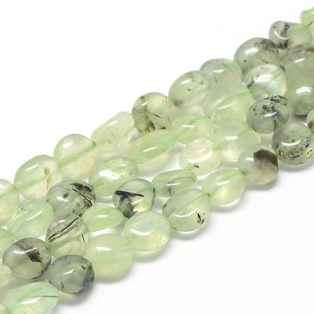 1Strand Natural Prehnite Beads Strands Nuggets 8~15x7~12x4~12mm Hole: 1mm 30~45pcs/strand 15.7