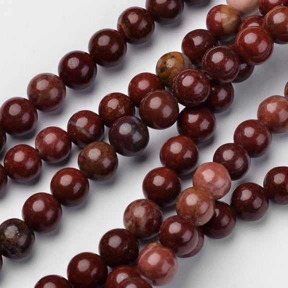 1Strand Natural Red Jasper Beads Strands Round Dark Red 8mm Hole: 1mm 48pcs/strand 14.8 inch