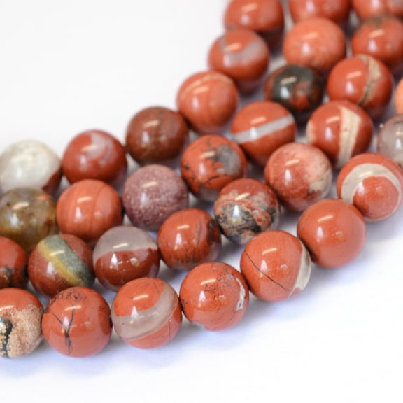 1Strand Natural Red Jasper Round Bead Strands Grade AB 6~6.5mm Hole: 1mm about 58~60pcs/strand 15 inch