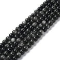 thumbnail image 1 of 1Strand Natural Silver Obsidian Beads Strands Round 6mm Hole: 1mm 66pcs/strand 15.55 inch(39.5cm), 1 of 4