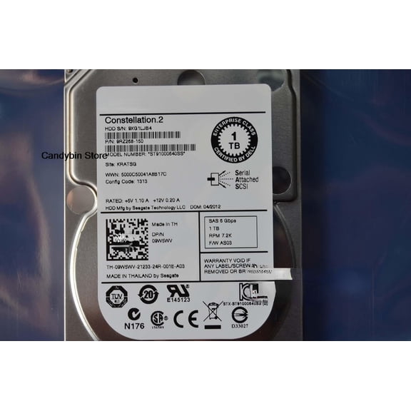 1T 1TB 2.5-inch 9W5WV server SAS hard disk ST91000640SS