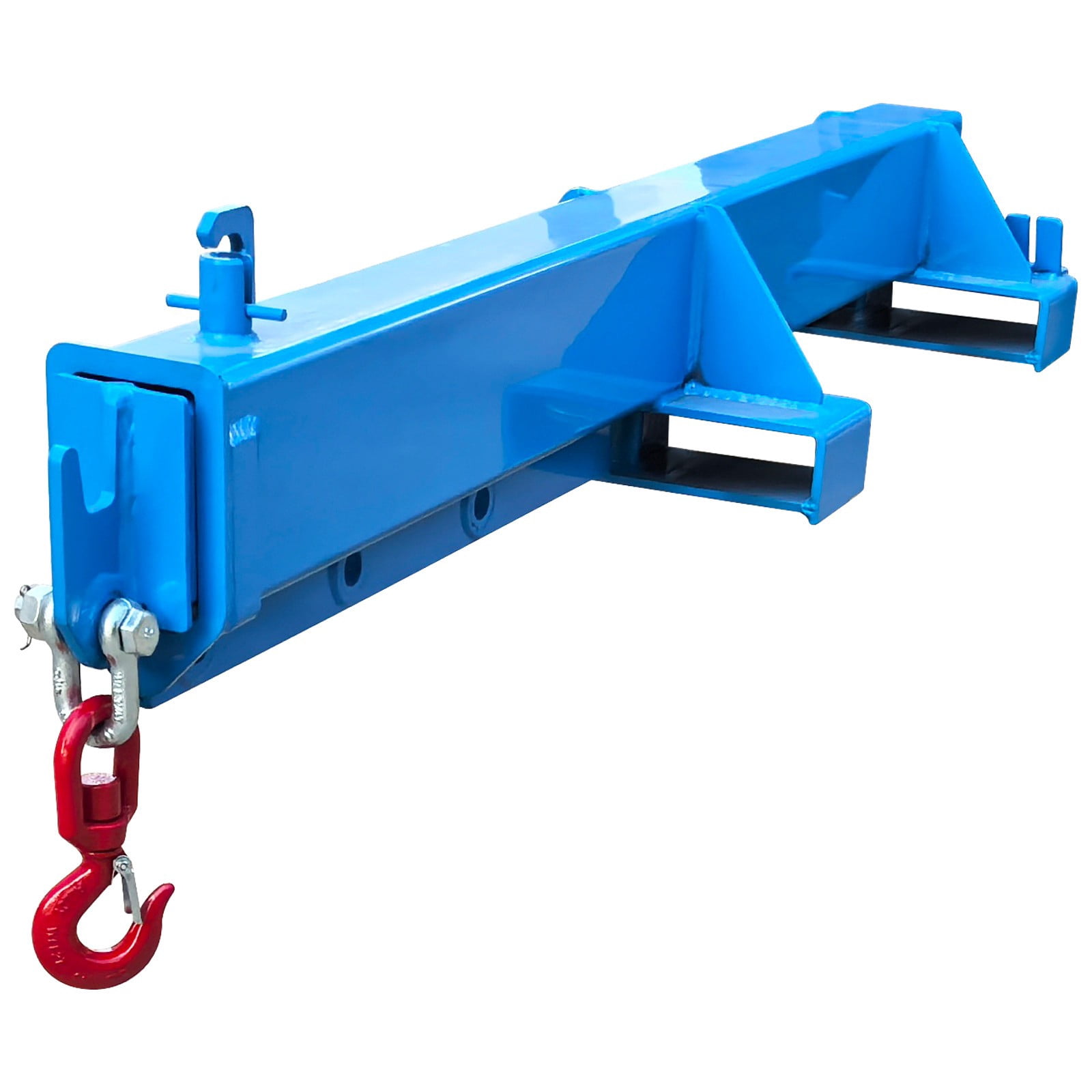 1T Adjustable Mobile Crane Blue Lifting Hoist Telescopic Arm Forklift for Warehouse Factory