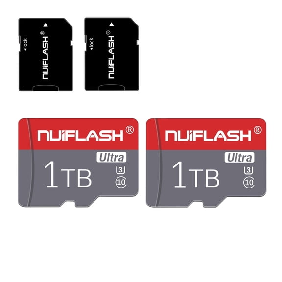 1T Micro SD Card Memory SDHC SDXC,1T Micro SD Card 1024 Memory Card with SD Card Adapter High Speed Class 10 for Smartphone,Tablet with SD Card Adapter 2-pack