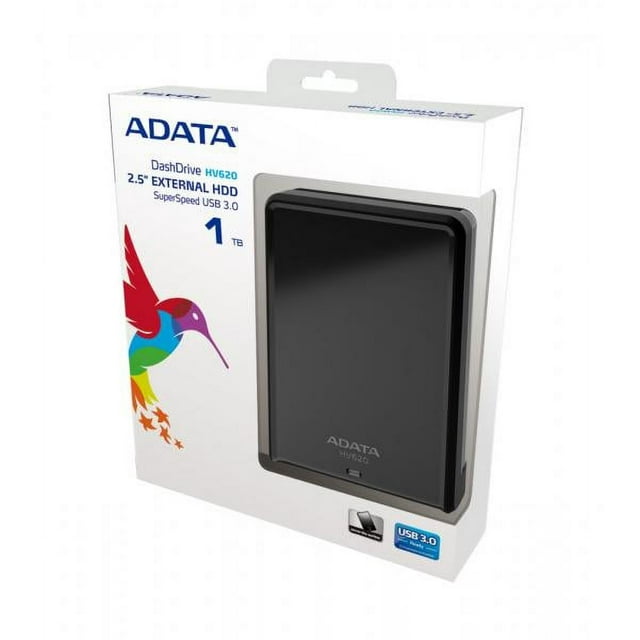 1TB AData DashDrive HV620 USB3.0 Black Portable Hard Drive
