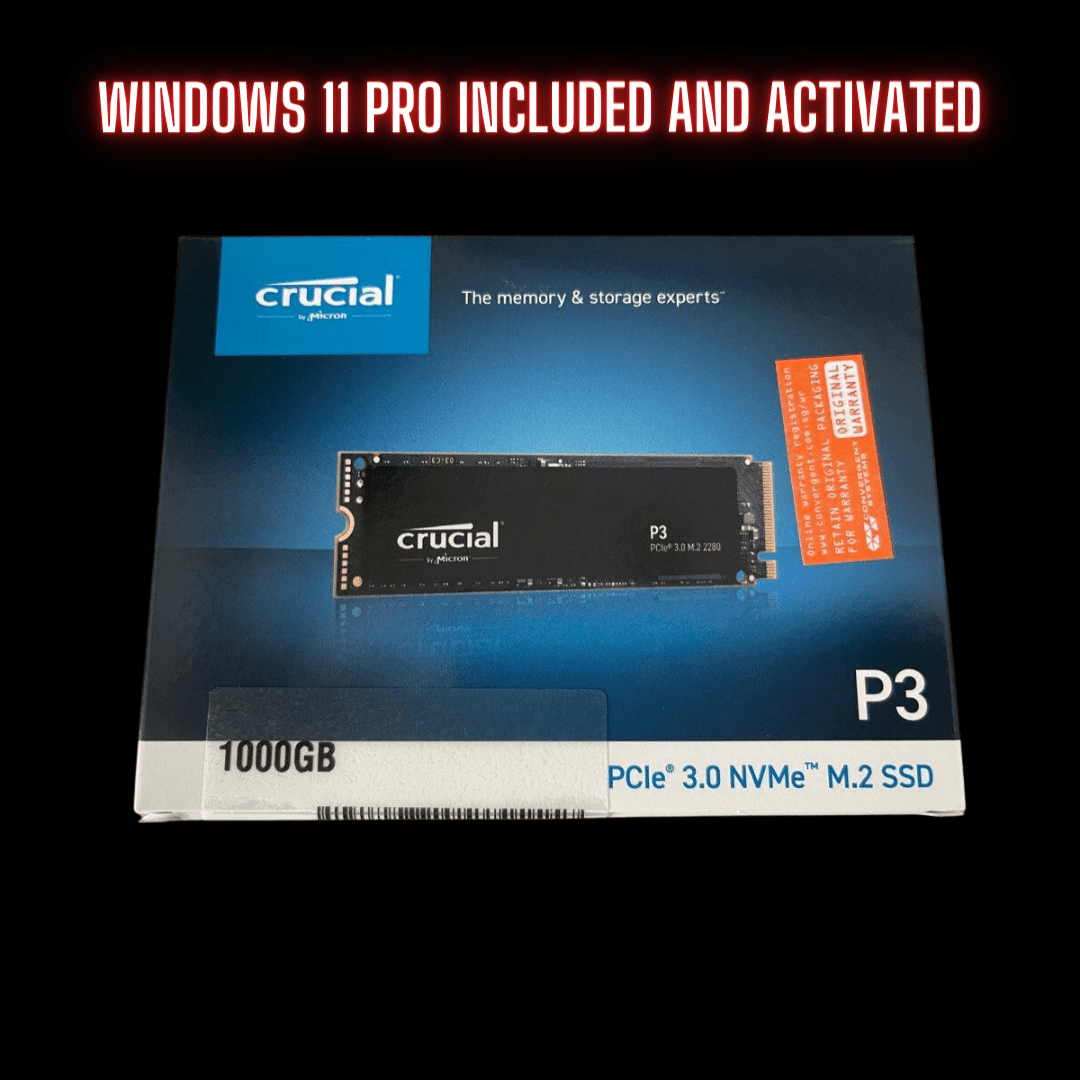 1TB Crucial P3 M.2 SSD With Windows 11 Pro Pre Installed and