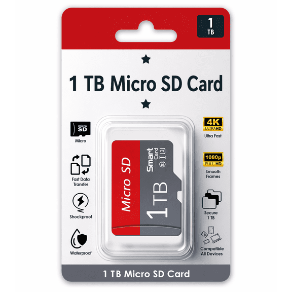 1TB Micro SD Card, High Speed Memory Card with Adapter, MicroSDXC Storage Card for Smartphones, Tablets, Cameras, Gaming Devices and Other Compatible Devices