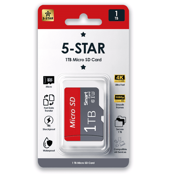 1TB Micro SD Card with Adapter, High Capacity MicroSDXC Memory Card for Smartphones, Tablets, Cameras, Gaming Devices