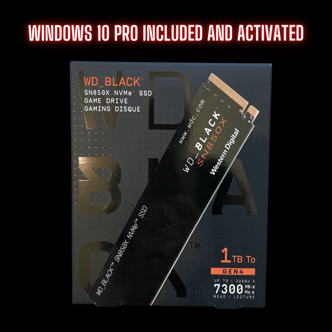 1TB SN850X WD Black M.2 SSD With Windows 10 Pro Pre Installed and
