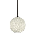 thumbnail image 1 of 1TT-COCO1019-LED-BR-Besa Lighting-Coco 10-One Light Stem Pendant-9.88 Inches Wide by 9.5 Inches High-Bronze Finish-Carrera Glass Color-LED Lamping, 1 of 1