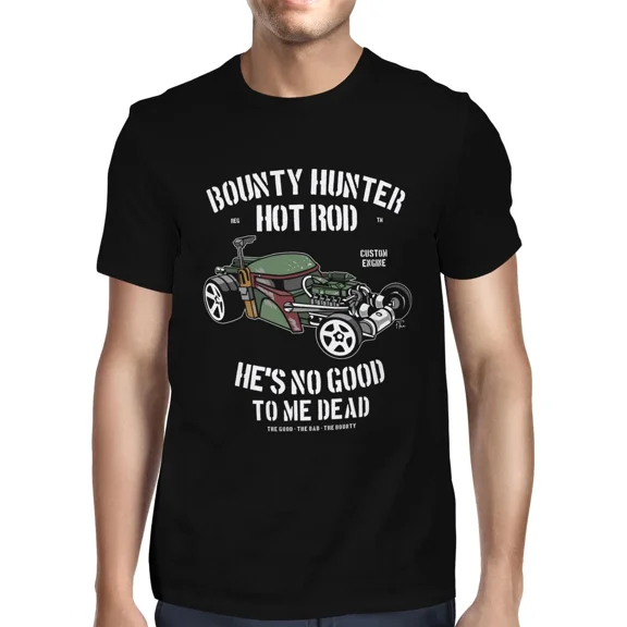 1Tee Mens Bounty Hunter, Hot Rod Car T-Shirt