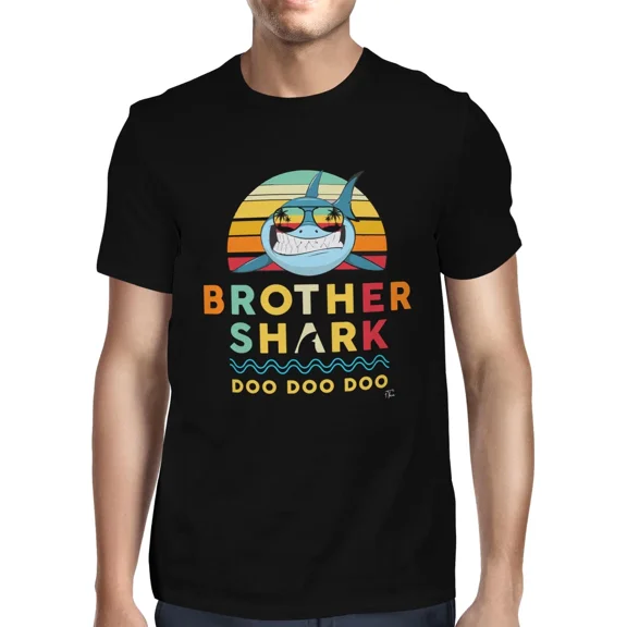 1Tee Mens Brother Shark T-Shirt