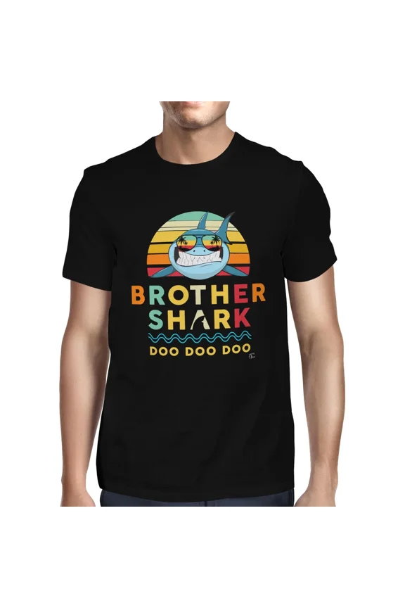 1Tee Mens Brother Shark T-Shirt