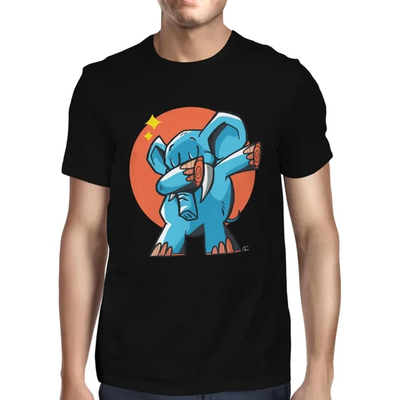 1Tee Mens Elephant Dab Dance T-Shirt