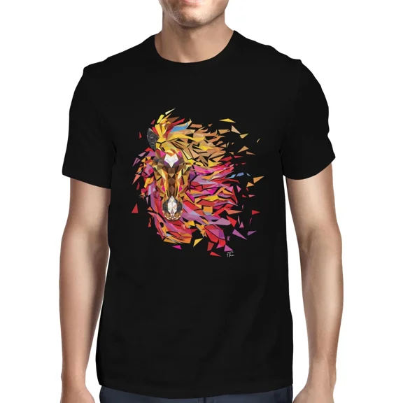 1Tee Mens Geometric Horse T-Shirt