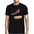 thumbnail image 1 of 1Tee Mens Hot Dog Jumping into Bun T-Shirt, 1 of 2