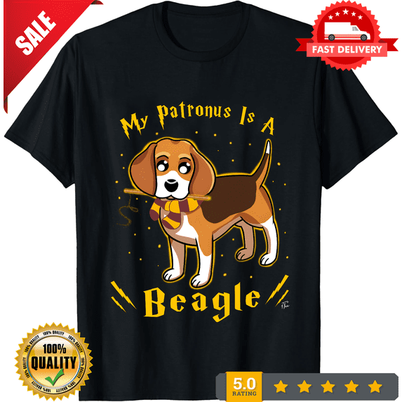 Patronus Racing 1Tee Mens My Patronus Is A Beagle Dog T-Shirt, ULTRA LIMITED-TH84366 ...