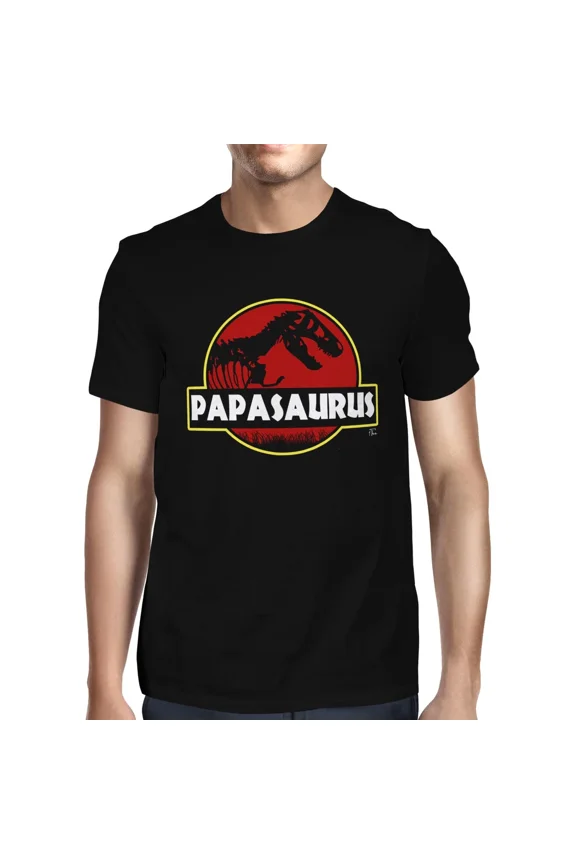1Tee Mens Papasaurus Dinosaur T-Shirt