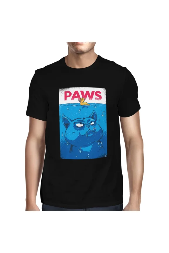 1Tee Mens Paws, Shark Spoof T-Shirt