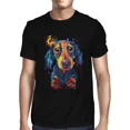 thumbnail image 1 of 1Tee Mens Watercolour Abstract Descend Dog T-Shirt, 1 of 2