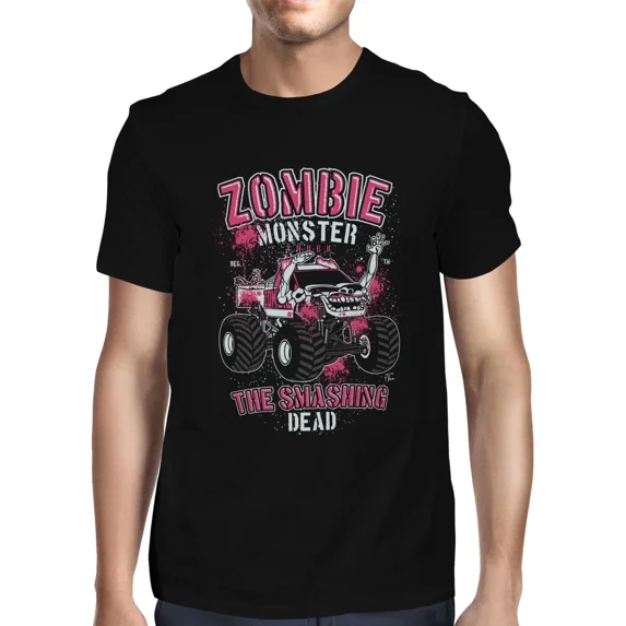 1Tee Mens Zombie Monster Truck T-Shirt