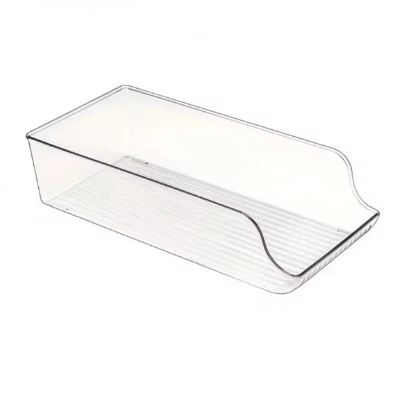 1Tier Soda Can Dispenser for Refrigerator Stackable Drink Organizer for Fridge, Clear Plastic Refrigerator Organizer Bins