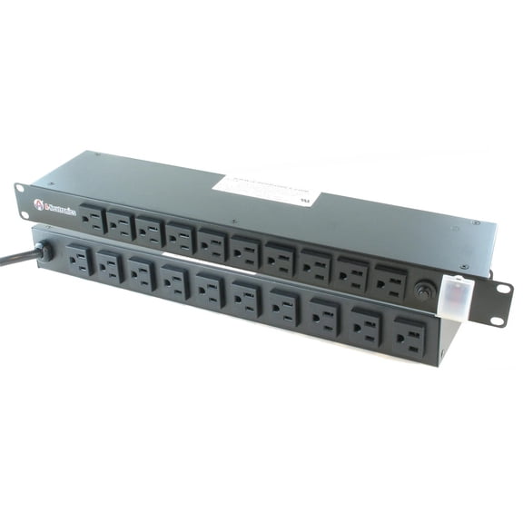 1U 19" Rack Mount PDU 20 Outlets, 15 Amp Power Distribution Strip