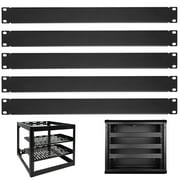 1U Blank Panel, 5 Pcs 1U Server Rack Panels, Metal Rack Mount Filler Panels for 19inch Serve Rack Cabinets/Enclosures/Network Cabinets, Black