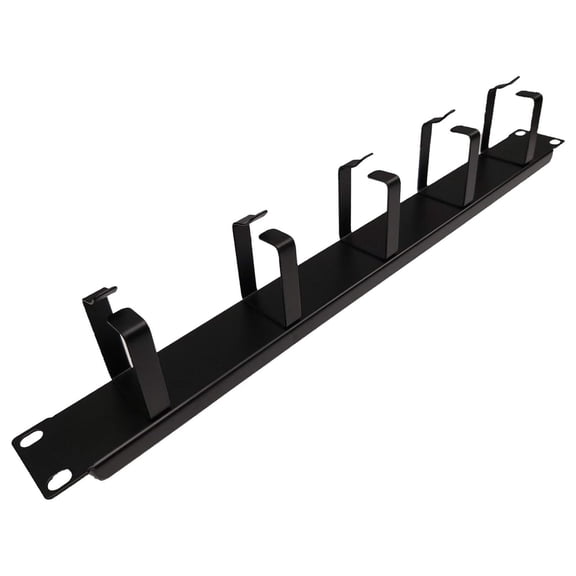 1U D-Ring Cable Manager - Route Cable Bundles - Server Rack Wire Management System - 3 Pack