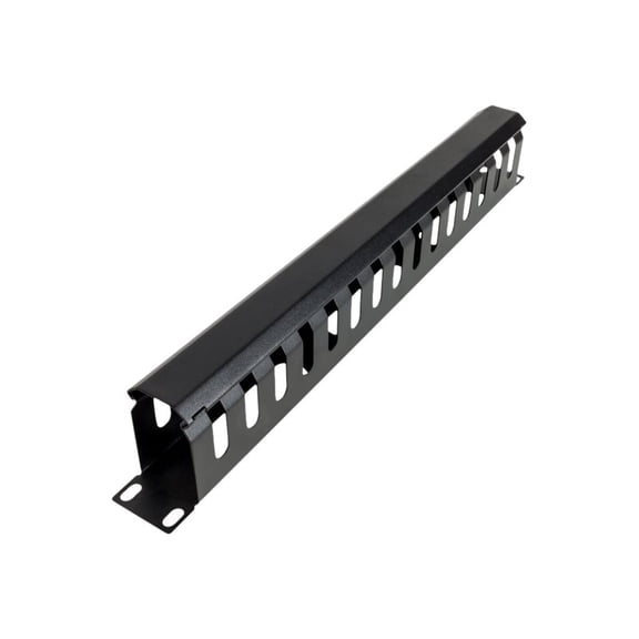 1U HORIZONTAL CABLE DUCT-METAL BLACK