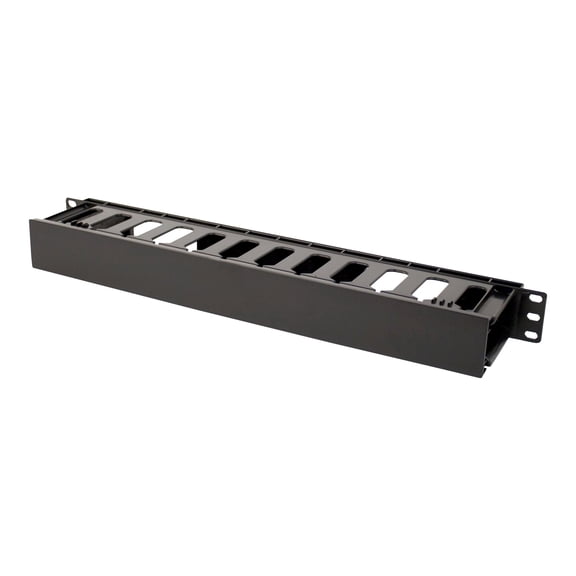 1U HORZ CABLE MANAGER WITH COVER