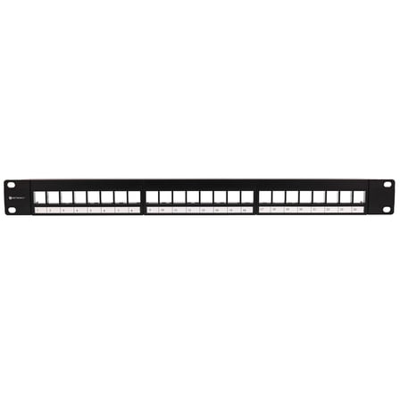 1U High-Density Blank Patch Panel - 24 Port