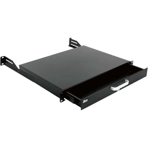 1U Rack Drawer,Rack Mount Drawer for 19in Network Equipment/Server/AV Rack or Cabinet Enclosure,Sliding and Lockable Server Rack Drawer - Load-Bearing 22lb (10kg),with Cable Management Holes
