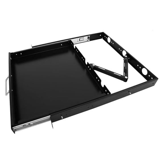 1U Rack Mount Sliding Keyboard Tray Cantilever for Server Data Network Rack
