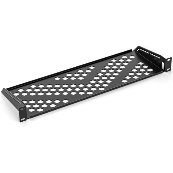 1U Rack Shelf, Vented Cantilever Universal Rack Mount Shelf, 6" Deep, Heavy-Duty Server Rack Shelf for 19" Equipment Rack & Cabinet, 40 lbs Capacity